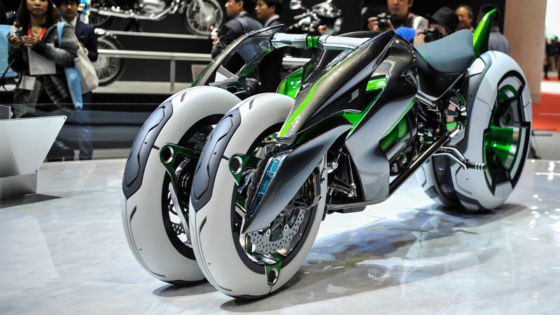 Illustration for article titled La nueva moto de Kawasaki venida del futuro